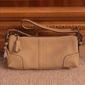 Dark beige coach bag